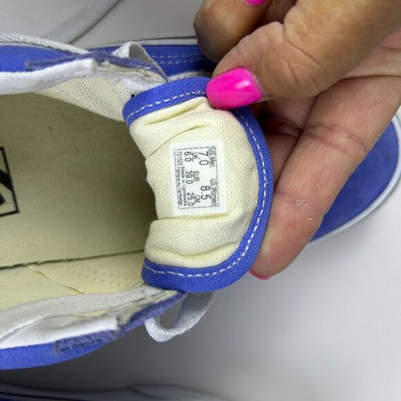 Vans Old Skool Blue Canvas Suede Lace-Up Sneakers Skater Shoes Unisex Size 7/8.5 - Picture 11 of 12